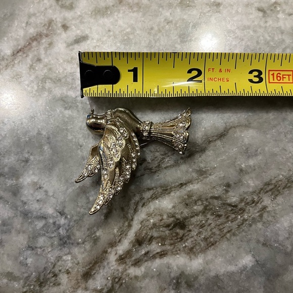 Vintage bird brooch with crystals. - Picture 5 of 5